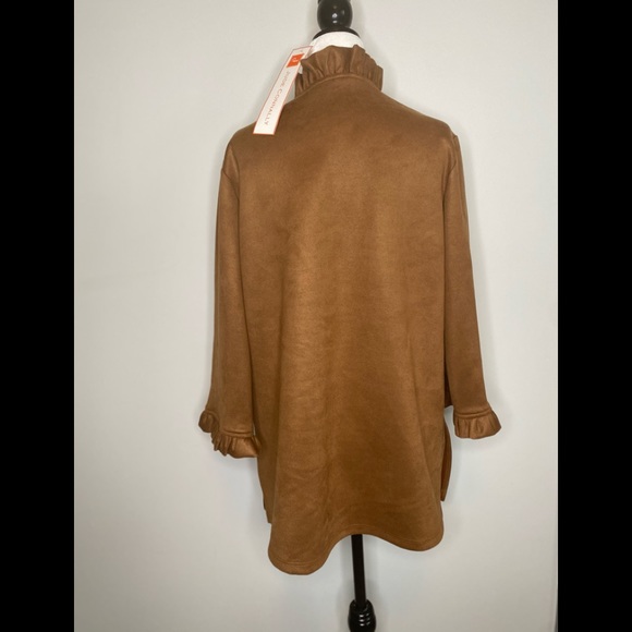NWT Jude Connally Faux Suede Cora Top/tunic Brown - Picture 6 of 9